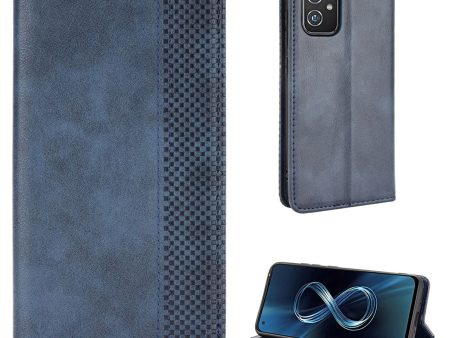 Bofink Vintage ASUS Zenfone 8 leather case - Blue Online Hot Sale