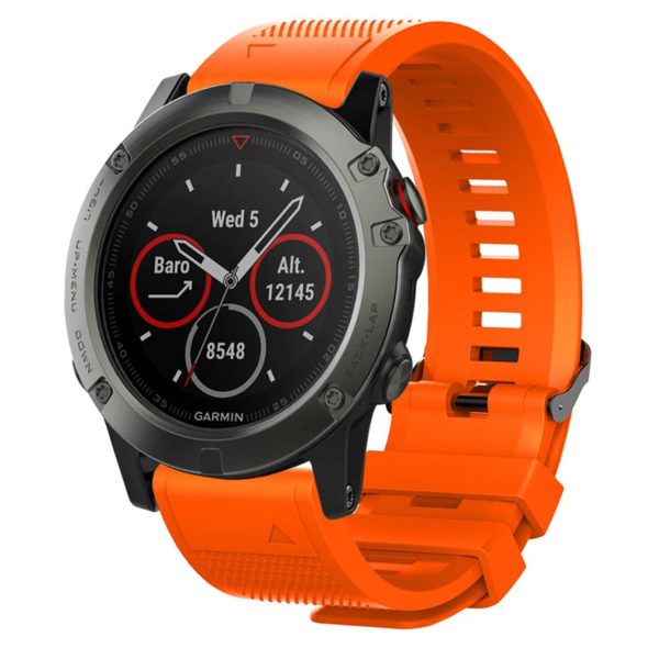 Garmin Forerunner 935   Fenix 5   5 Plus silicone watch band - Orange For Discount