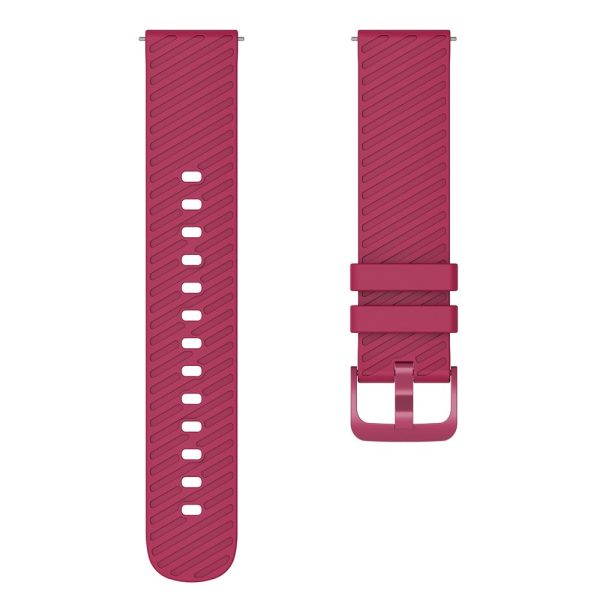 18mm Universal texture pattern silicone strap - Wine Red Supply