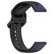 20mm Universal dual color silicone strap - Midnight Blue   Black Online Sale