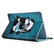 Rotating Vegan Leather Cover for 8-  Tablet, Pattern Printing Elastic Band Folio Stand Protective Case with Card Slots - Panda Reading Online now