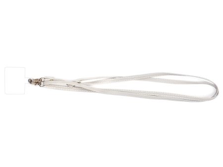 Universal crossbody leather neck strap with transparent pad - White Sale