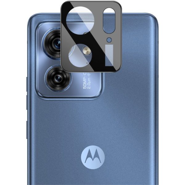 IMAK Motorola Edge 40 glass camera protector with acrylic lens cap - Black Edition Sale