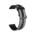 22mm Twill tone watch band for Samsung, Amazfit and Huawei watch - Black   White Fashion