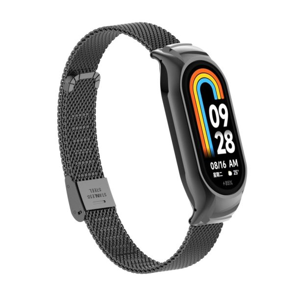 Xiaomi Smart Band 8 milanese metal strap with cover - Black Sale