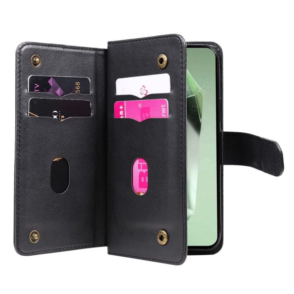 10-slot Samsung Galaxy S24 FE wallet case - Black For Sale