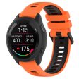 20mm Universal dual color silicone strap - Orange   Black Hot on Sale