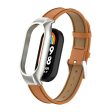 Xiaomi Smart Band 8 microfiber leather strap with metal cover - Brown For Cheap