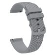 18mm Universal texture pattern silicone strap - Grey For Cheap