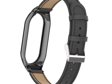 Xiaomi Smart Band 8 microfiber leather strap with metal cover - Black For Cheap