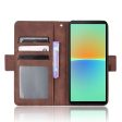 Modern-styled leather wallet case for Sony Xperia 10 V - Brown on Sale