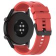 20mm Universal silicone watch strap - Black Steel Buckle   Red Fashion