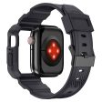 Apple Watch (45mm) carbon fiber style cover with watch strap - Dark Grey Online Hot Sale