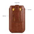 Crazy Horse leather pouch for 6.1 inch phones - Light Brown Fashion