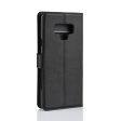 Samsung Galaxy Note9 litchi texture stand leather flip case - Black Fashion