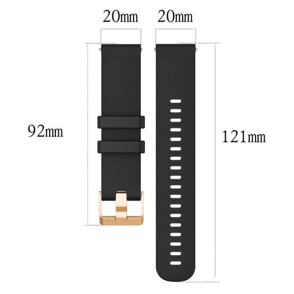 20mm Universal texture pattern silicone strap - Green Sale