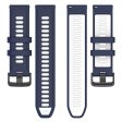 20mm Universal dual color silicone strap - Midnight Blue   White Sale