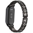 Xiaomi Mi Band 9   9 NFC   Smart Band 8   8 NFC Watch Strap Rhinestone Decor 3-Bead Stainless Steel Band - Black Online Sale