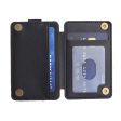 Universal leather card holder with finger ring - Black Online Sale