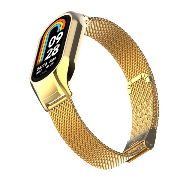 Xiaomi Smart Band 8 milanese metal strap with cover - Imitation Gold Online