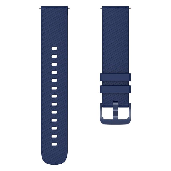 18mm Universal texture pattern silicone strap - Midnight Blue Hot on Sale