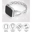 Apple Watch (45mm) X-shape rhinestone décor watch strap + cover - Silver Fashion