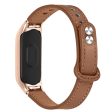 Xiaomi Smart Band 8 Genuine leather strap with rose gold cover - Brown Sale