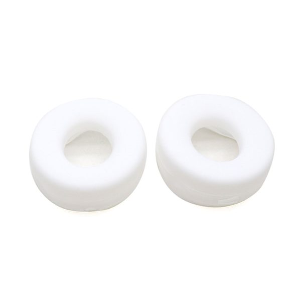 1 Pair Beats Solo 2   3 silicone ear pad cushion - White For Cheap