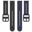 20mm Universal dual color silicone strap - Midnight Blue   Black Online Sale