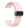 20mm Universal Silicone strap with folding black buckle - Pink Discount