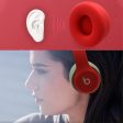 1 Pair Beats Solo 2   3 silicone ear pad cushion - White For Cheap