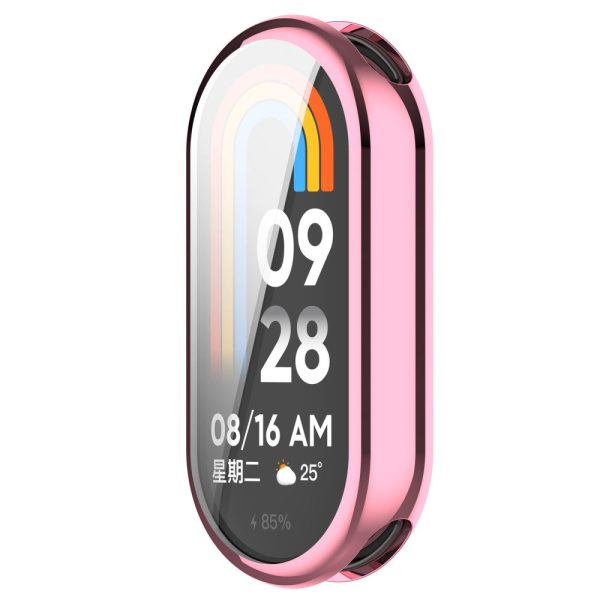 Xiaomi Smart Band 8   Mi Band 9   9 NFC Electroplating Full Protection Cover Flexible Watch Frame Case - Pink Fashion