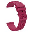 18mm Universal texture pattern silicone strap - Wine Red Supply