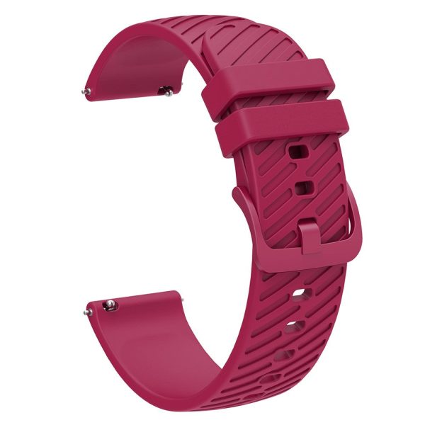 18mm Universal texture pattern silicone strap - Wine Red Supply