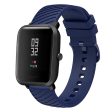 18mm Universal texture pattern silicone strap - Midnight Blue Hot on Sale