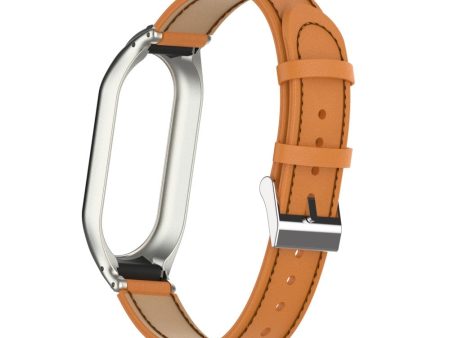 Xiaomi Smart Band 8 microfiber leather strap with metal cover - Brown For Cheap