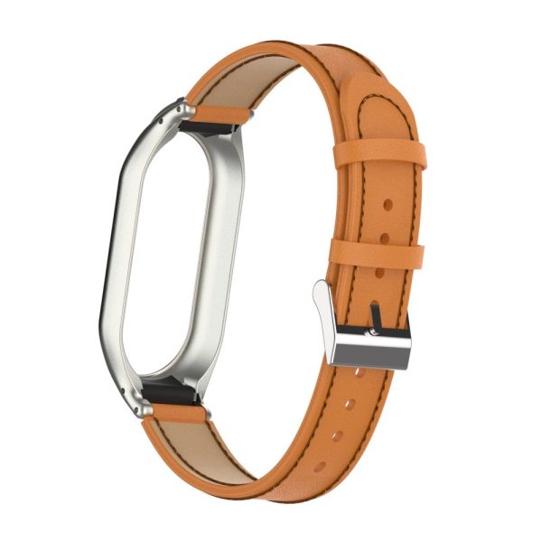 Xiaomi Smart Band 8 microfiber leather strap with metal cover - Brown For Cheap