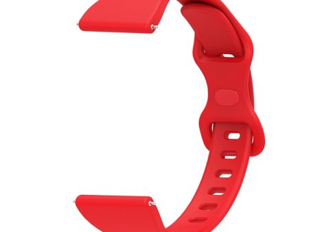 20mm Universal silicone 8 shaped buckle watch strap - Red For Cheap