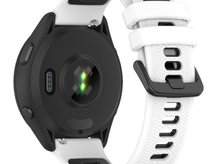 20mm Universal dual color silicone strap - White   Black Discount