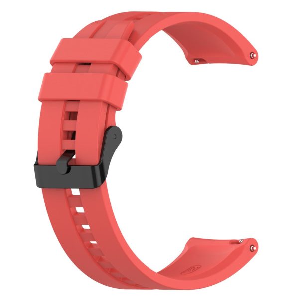 20mm Universal silicone watch strap - Black Steel Buckle   Red Fashion