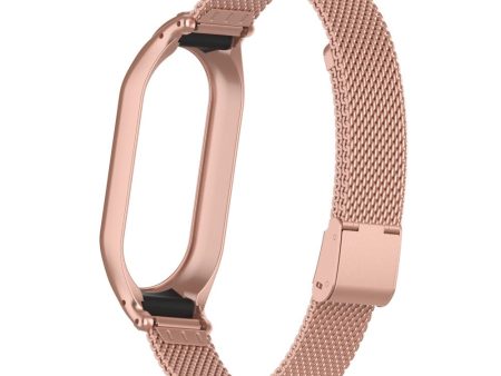 Xiaomi Smart Band 8 milanese metal strap with cover - Rose Pink Hot on Sale