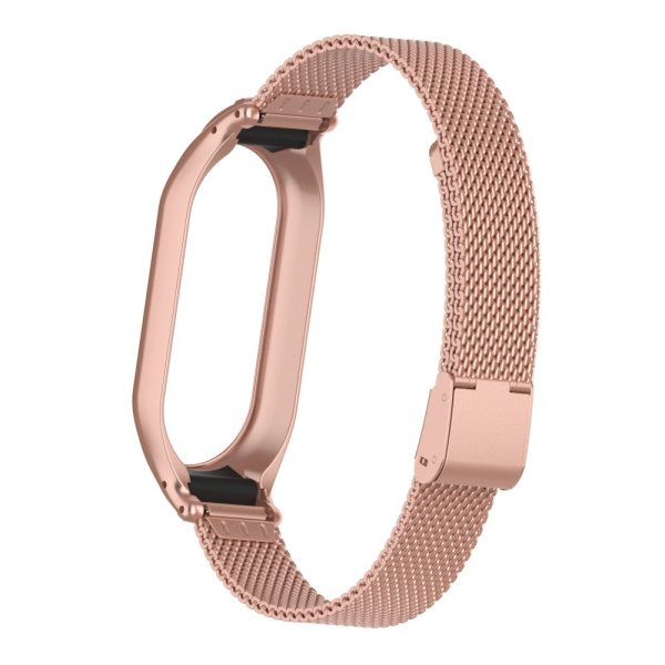 Xiaomi Smart Band 8 milanese metal strap with cover - Rose Pink Hot on Sale