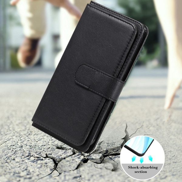 10-slot wallet case for iPhone 15 Plus - Black Online now