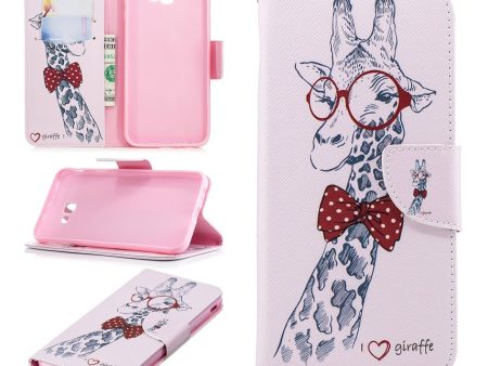 Wonderland Samsung Galaxy J4 Plus (2018) flip case - Giraffe Wearing Glasses on Sale