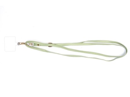 Universal crossbody leather neck strap with transparent pad - Light Green For Cheap