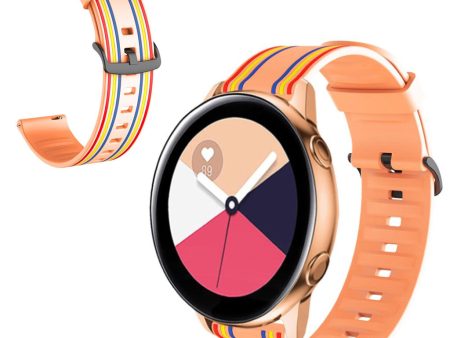 22mm Twill tone watch band for Samsung, Amazfit and Huawei watch - Orange   Colorful Fashion