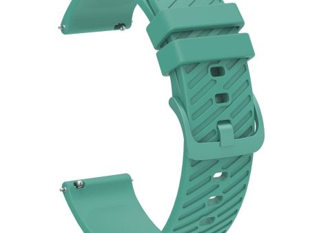 18mm Universal texture pattern silicone strap - Green Cheap