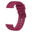 18mm Universal texture pattern silicone strap - Wine Red Supply