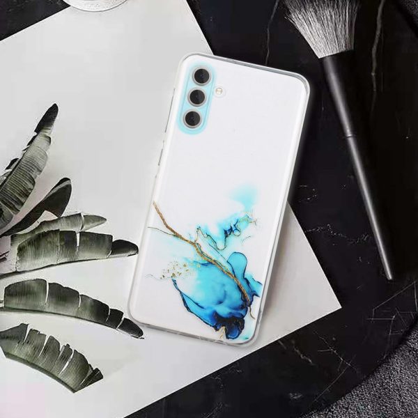 Marble design Samsung Galaxy A25 cover - Blue Hot on Sale