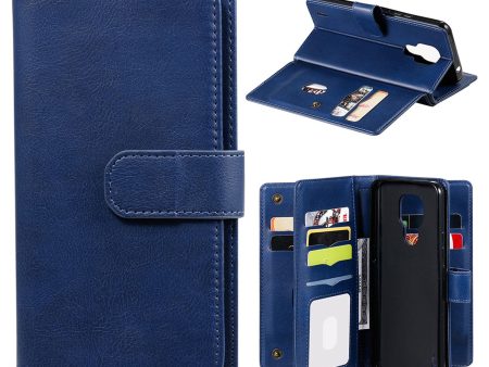 10-slot wallet case for Motorola Moto E7 - Blue Sale